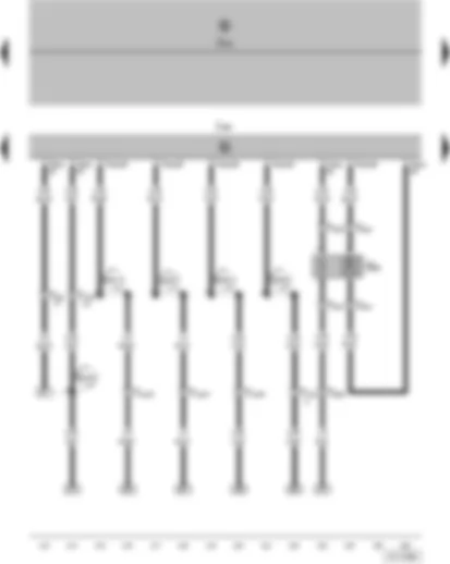 Wiring Diagram  VW POLO 2007 - Lambda probe - Onboard power supply control unit - 4MV (injection system) control unit