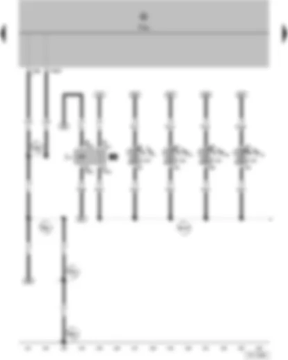 Wiring Diagram  VW POLO 2011 - Fuel pump relay - Onboard supply control unit
