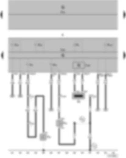 Электросхемa  VW POLO 2008 - Считывающая катушка иммобилайзера - датчик давления масла (0 -3 бар) - датчик предупреждения о недостаточном уровне тормозной жидкости - блок управления с дисплеем - блок управления иммобилайзера - комбинация приборов - контрольная лампа генератора