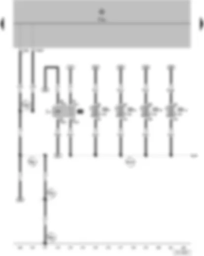 Wiring Diagram  VW POLO 2010 - Fuel pump relay - Onboard power supply control unit