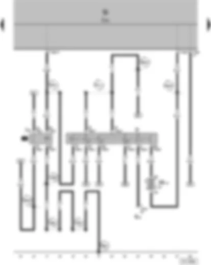 Электросхемa  VW POLO 2008 - Выключатель стартера/зажигания - выключатель стояночных огней - реле разгрузки контакта X - блок управления бортовой сети