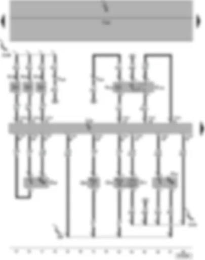 Wiring Diagram  VW POLO 2004 - Injectors - engine speed sender - intake manifold pressure sender - intake air temperature sender - exhaust gas recirculation potentiometer - Hall sender - coolant temperature sender
