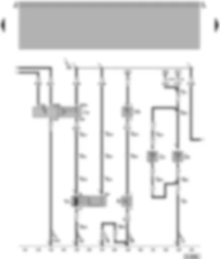 Wiring Diagram  VW POLO 1998 - Rear window wiper motor - luggage compartment light - heater element for washer jet