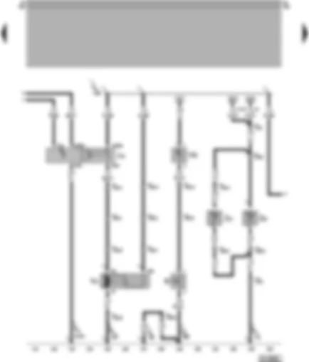 Wiring Diagram  VW POLO 1999 - Rear window wiper motor - luggage compartment light - heater element for washer jet