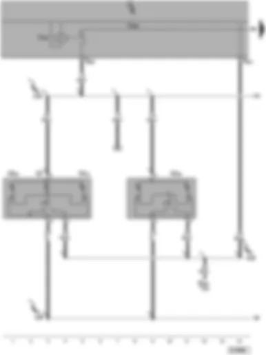 Wiring Diagram  VW POLO 2006 - Terminal 30 voltage supply relay - front interior light - reading lights - rear interior light