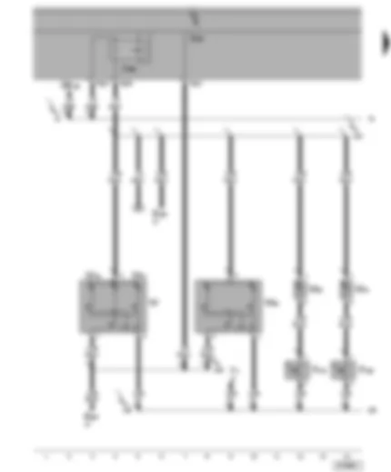 Wiring Diagram  VW POLO 2004 - Front interior light - reading lights - rear interior light - vanity mirror