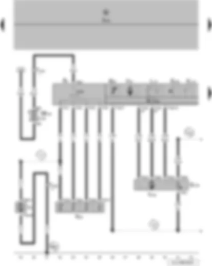 Wiring Diagram  VW POLO 2014 - Air conditioning system control unit - fresh air blower - fresh air blower switch - dash panel temperature sensor - fresh air flap switch
