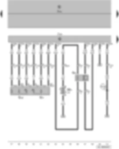 Wiring Diagram  VW POLO 2006 - Lambda probe - accelerator position sender - accelerator position sender 2 - Motronic control unit