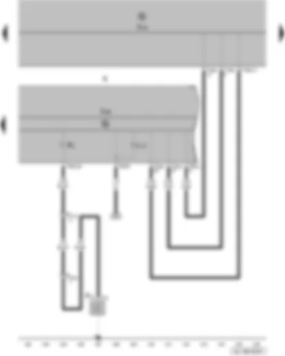 Wiring Diagram  VW POLO 2004 - Oil pressure switch (0.3 bar) - dash panel insert - oil pressure warning lamp - dash panel insert illumination bulb