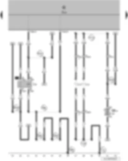 Wiring Diagram  VW POLO 2006 - Onboard supply control unit - left fog light bulb - right fog light bulb