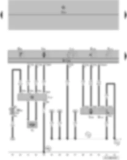 Wiring Diagram  VW POLO 2004 - Climatronic control unit - fresh air blower - temperature sensor blower - fresh air/recirculated air flap control motor