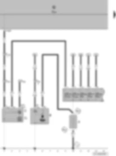 Wiring Diagram  VW POLO 2004 - Battery - starter - alternator - voltage regulator - onboard supply control unit