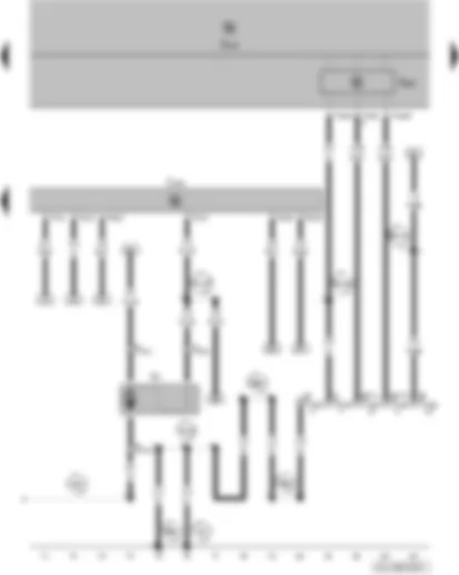 Wiring Diagram  VW POLO 2005 - Radiator fan control unit - data bus diagnostic interface - radiator fan