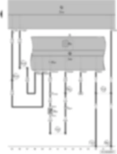 Wiring Diagram  VW POLO 2004 - Coolant temperature gauge - coolant shortage indicator sender - dash panel insert - coolant shortage warning lamp