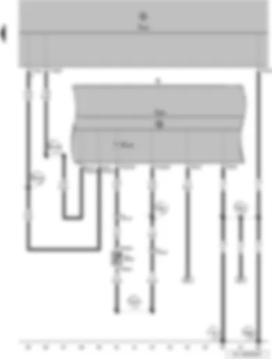 Wiring Diagram  VW POLO 2012 - Windscreen washer fluid level sender - dash panel insert - washer fluid low warning lamp