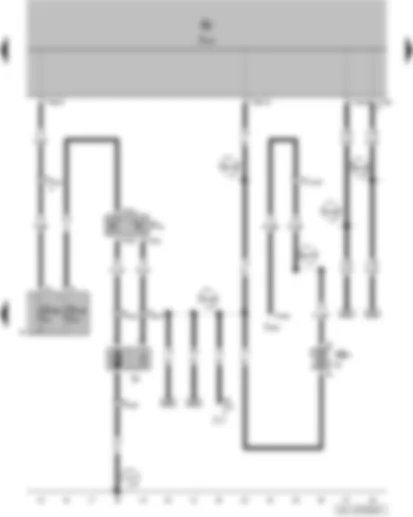 Wiring Diagram  VW POLO 2004 - Radiator fan thermal switch - onboard supply control unit - radiator fan