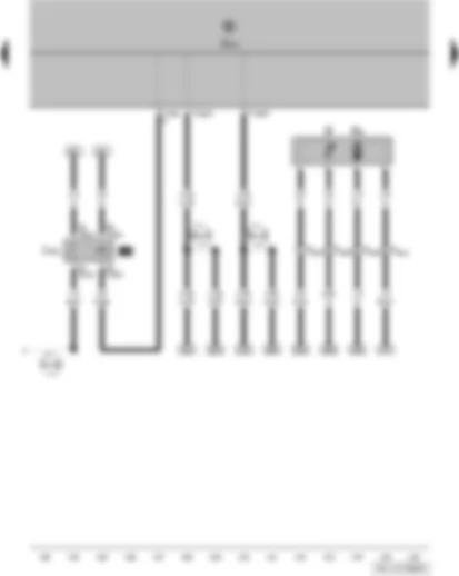 Wiring Diagram  VW POLO 2014 - Fuel gauge sender - fuel system pressurisation pump - onboard supply control unit - fuel supply relay