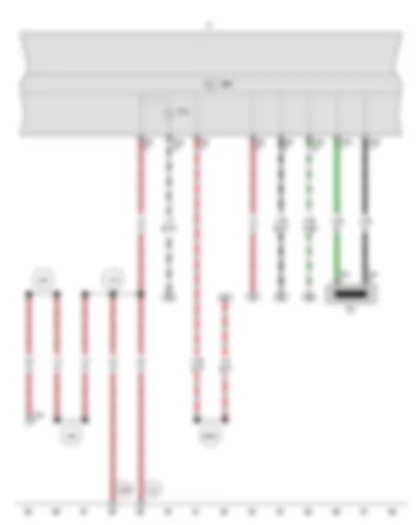 Электросхемa  VW POLO 2011 - Считывающая катушка иммобилайзера - Блок управления комбинации приборов - Комбинация приборов - Контрольная лампа заднего противотуманного фонаря
