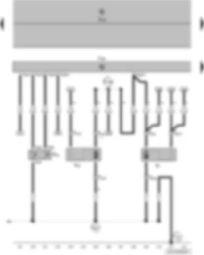 Wiring Diagram  VW POLO 2013 - Radiator fan thermal switch - radiator fan control unit - radiator fan - radiator fan on right of radiator