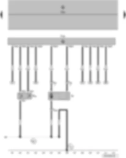 Wiring Diagram  VW POLO 2010 - Radiator fan thermal switch - radiator fan control unit - onboard supply control unit - radiator fan