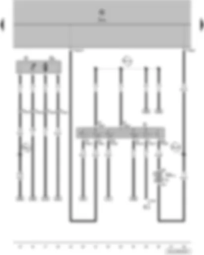 Wiring Diagram  VW POLO 2014 - Ignition/starter switch - fuel gauge sender - fuel system pressurisation pump - onboard supply control unit