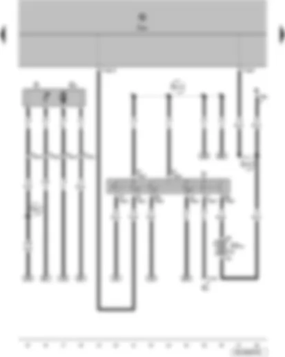 Wiring Diagram  VW POLO 2007 - Ignition/starter switch - fuel gauge sender - fuel system pressurisation pump - onboard supply control unit