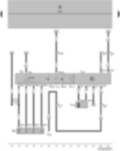 Wiring Diagram  VW POLO 2013 - Fresh air blower switch - heater control unit - fresh air blower series resistor with overheating fuse - fresh air blower - fresh air and air recirculation flap control motor