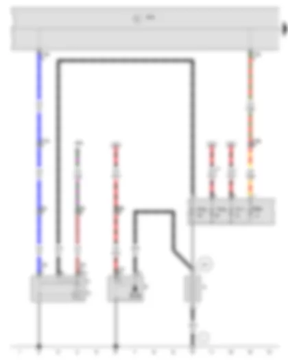 Wiring Diagram  VW POLO 2009 - Battery - Starter - Alternator - Voltage regulator - Onboard supply control unit