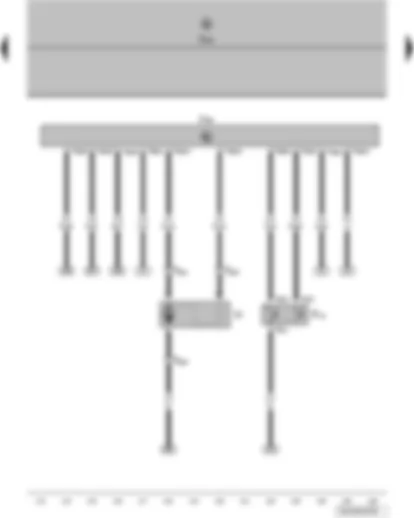 Wiring Diagram  VW POLO 2007 - Radiator fan thermal switch - radiator fan control unit - onboard supply control unit - radiator fan