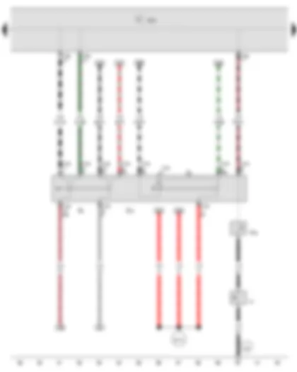 Электросхемa  VW POLO 2009 - Переключатель указателей поворота - Выключатель ближнего света и светового сигнала (вкл. дальний свет) - Выключатель стояночных огней - Выключатель звукового сигнала - Контактное кольцо электрической цепи звукового сигнала - Блок управления бортовой сети