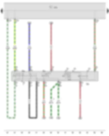 Электросхемa  VW POLO 2009 - Переключатель стеклоочистителя с прерывистым режимом работы - Выключатель очистителя заднего стекла - Регулятор интервала включения стеклоочистителя - Блок управления бортовой сети