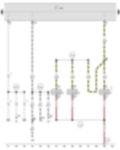 Электросхемa  VW POLO 2009 - Звуковой сигнал и двухтоновый сигнал - Блок управления бортовой сети