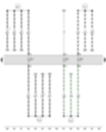 Электросхемa  VW POLO 2009 - Предохранитель 13 в блоке предохранителей A - Предохранитель 21 в блоке предохранителей A - Предохранитель 22 в блоке предохранителей A