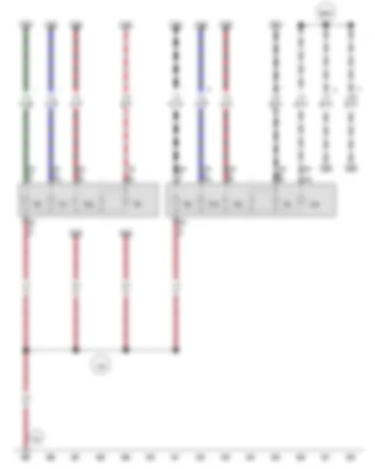 Электросхемa  VW POLO 2009 - Лампа левого противотуманного фонаря - Лампа правого заднего габаритного огня - Лампа левого заднего габаритного огня - Лампа заднего левого указателя поворота - Лампа заднего правого указателя поворота - Лампа левого фонаря заднего хода - Лампа правого фонаря заднего хода - Лампа левых стоп-сигнала и габаритного огня - Лампа правых стоп-сигнала и габаритного огня