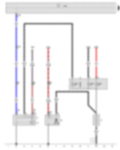 Wiring Diagram  VW POLO 2012 - Battery - Starter - Alternator - Voltage regulator - Onboard supply control unit