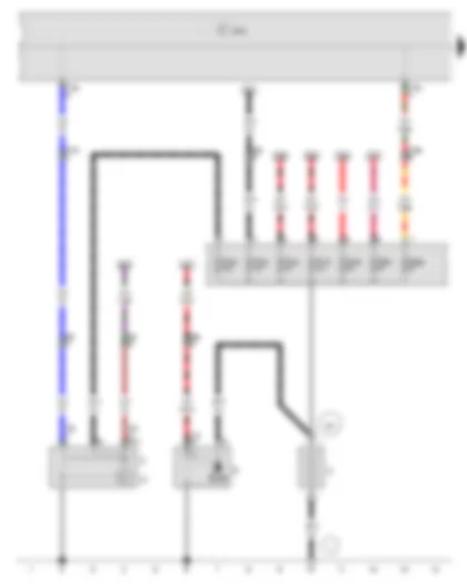 Wiring Diagram  VW POLO 2013 - Battery - Starter - Alternator - Voltage regulator - Onboard supply control unit