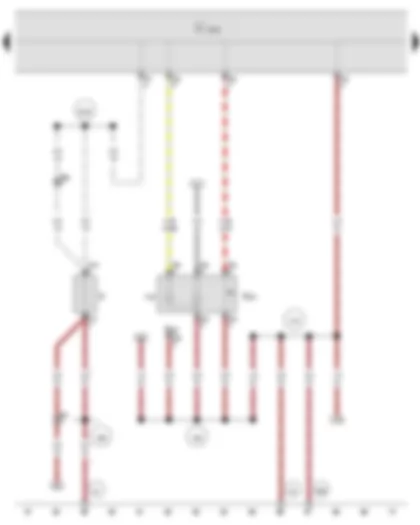 Wiring Diagram  VW POLO 2014 - Heated rear window button - Onboard supply control unit - Heated rear window switch illumination bulb - Heated rear window