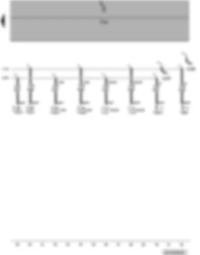 Электросхемa  VW POLO 2003 - Центральный блок управления систем комфорта - блок управления с дисплеем радионавигационной системы - блок управления бортовой сети