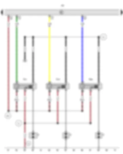 Wiring Diagram  VW POLO 2010 - Simos control unit - Ignition coil 1 with output stage - Ignition coil 2 with output stage