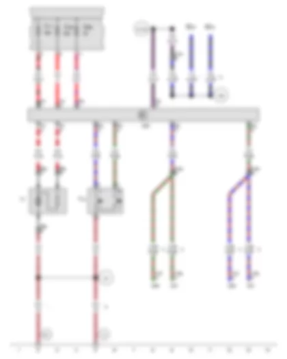 Wiring Diagram  VW POLO 2009 - Radiator fan thermal switch - Radiator fan control unit - Radiator fan