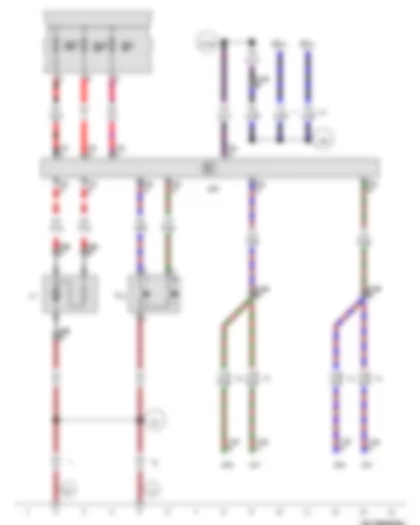 Wiring Diagram  VW POLO 2006 - Radiator fan thermal switch - Radiator fan control unit - Radiator fan