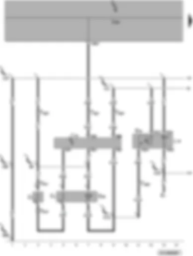 Wiring Diagram  VW POLO 2002 - Onboard supply control unit - heated driver seat control unit - heated driver seat adjuster - temperature sensor (driver seat) - heated driver seat - heated driver seat backrest