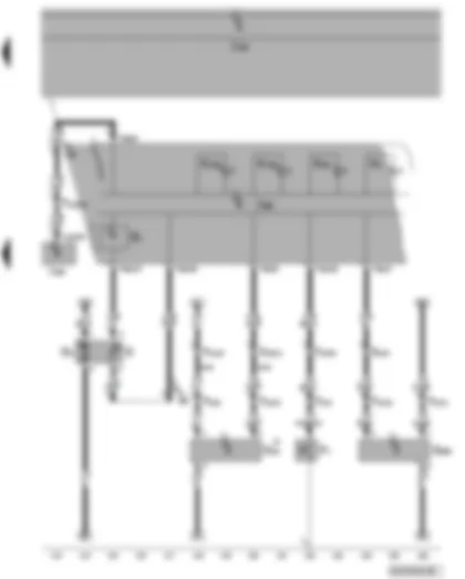 Электросхемa  VW POLO 2008 - Датчик давления масла - указатель уровня топлива - датчик скорости - датчик уровня и температуры масла - комбинация приборов