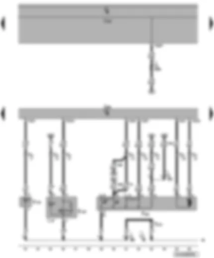 Wiring Diagram  VW POLO 2010 - Driver side interior locking switch - driver side central locking lock unit - convenience system central control unit - central locking deadlock function warning lamp -SAFE-