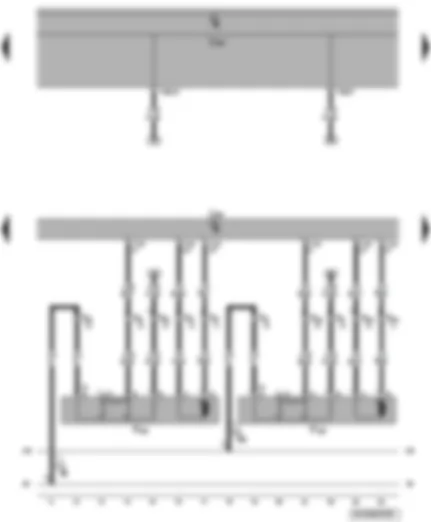 Wiring Diagram  VW POLO 2010 - Rear left central locking lock unit - rear right central locking lock unit - convenience system central control unit