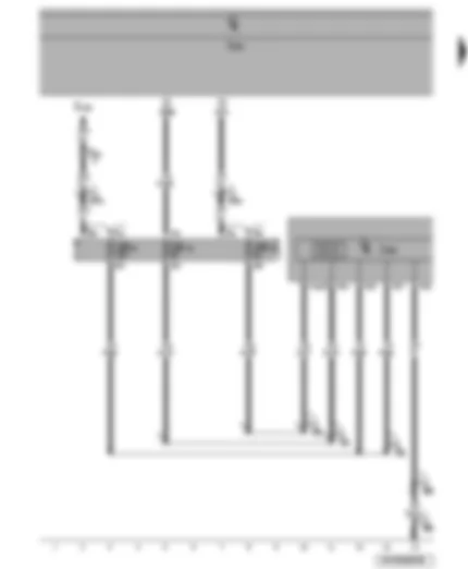 Wiring Diagram  VW POLO 2009 - Control unit with display for radio and navigation - fuses