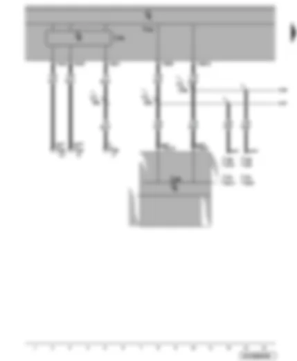 Wiring Diagram  VW POLO 2009 - Climatronic control unit - control unit in dash panel insert - air conditioning system control unit - data bus diagnostic interface - diagnostic connection