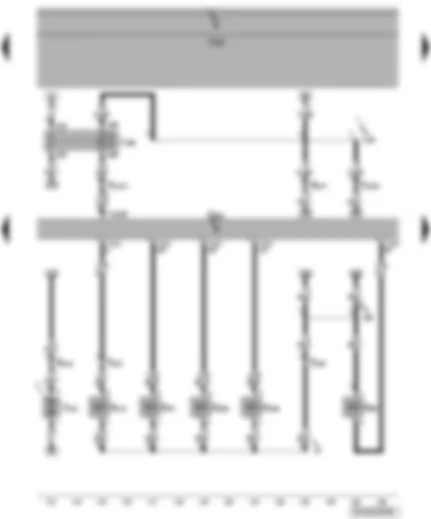 Wiring Diagram  VW POLO 2010 - Engine control unit - secondary air pump relay - secondary air pump motor - valves