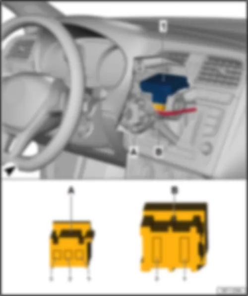 VW POLO 2014 Power steering control unit J500