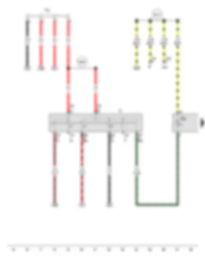 Wiring Diagram  VW SAVEIRO 2012 - Ignition/starter switch - Terminal 30 wiring junction